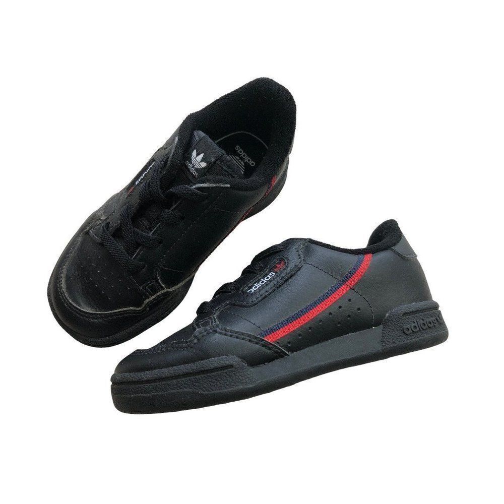 Adidas Originals Continental 80 J Black Red Sneakers Shoes Toddler Size 8